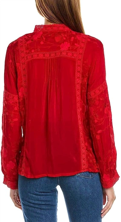 Shop Johnny Was Branch Arwen Blouse In Tango Red