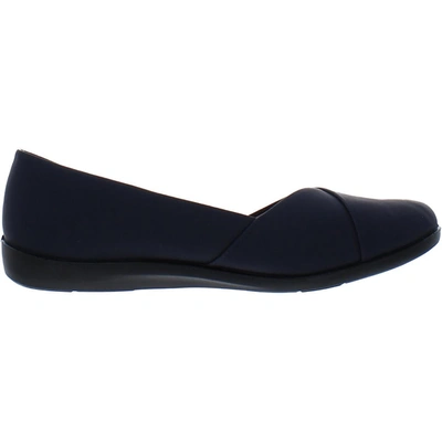Shop Lifestride Notorious Womens Faux Leather Ballet Flats In Blue