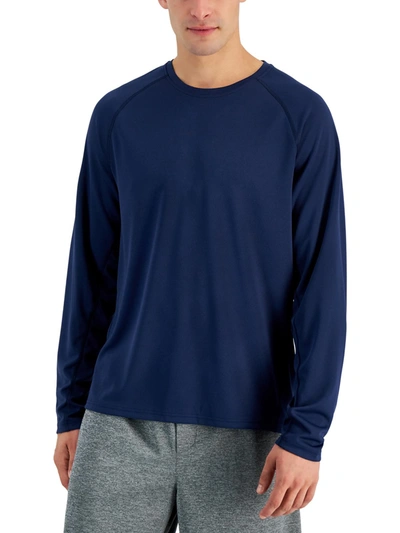 Shop Ideology Mens Moisture-wicking Crewneck Pullover Top In Blue