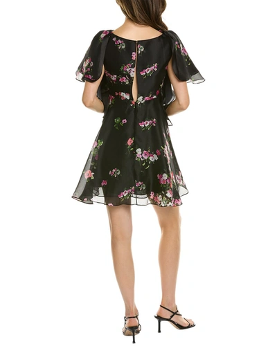 Shop Carolina Herrera Cutout Bow Front Silk A-line Dress In Multi