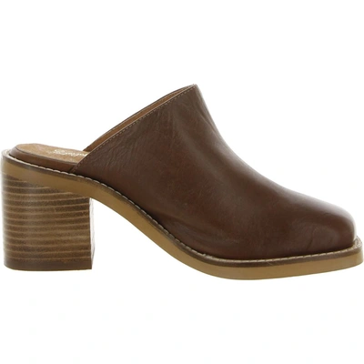 Shop Seychelles Spur-of-the-moment Womens Leather Slip On Mules In Brown