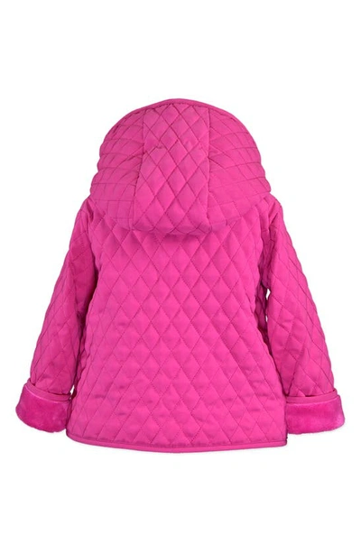 Shop Widgeon Barn Faux Fur Lined Hooded Jacket In Magenta