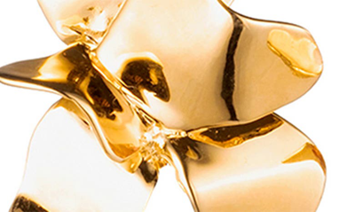 Sterling King Lotus Stud Earrings In Gold
