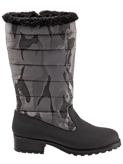 Shop Trotters Benji High Womens Water Resistant Quilted Winter Boots In Multi
