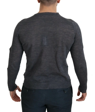 Shop Costume National Sleek Gray Crewneck Pullover Men's Sweater