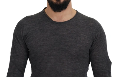 Costume National Gray Crewneck Pullover Sweater In Gray