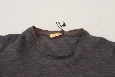 Costume National Gray Crewneck Pullover Sweater In Gray