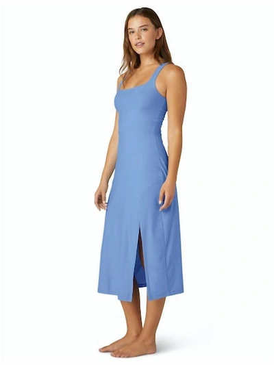Shop Beyond Yoga Featherweight Getaway Dress In Flower Blue Heather