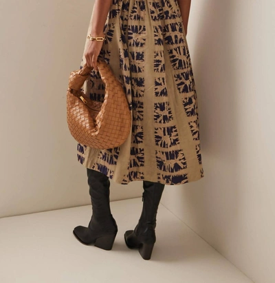 Shop Ulla Johnson Akshara Dyed Cotton Midi Dress In Sepia In Beige