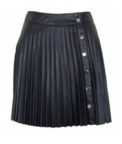 Shop Lucy Paris Lovers Rock Pleaded Skirt In Black In Grey