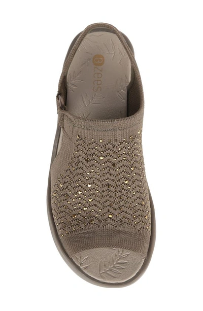Shop Bzees Star Bright Knit Wedge Sandal In Olive