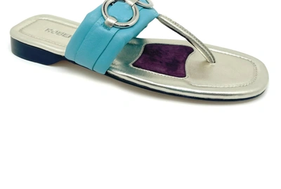 Shop Robert Zur Women's Kai Sandal In Aqua And Gold In Blue