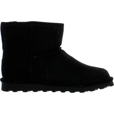 Shop Bearpaw Aleesa Womens Suede Casual Winter & Snow Boots In Black