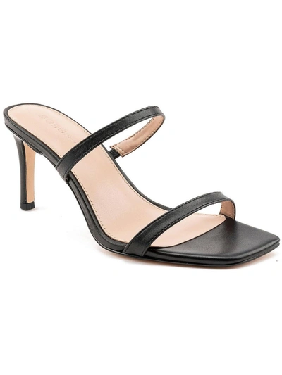 Shop Bcbgeneration Salin Womens Leather Square Toe Dress Sandals In Black