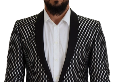 Shop Dolce & Gabbana Elegant Black Silk Blend Slim Fit Men's Suit
