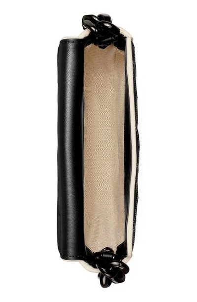 Tory Burch Mini Fleming Soft Crescent Bag In Black