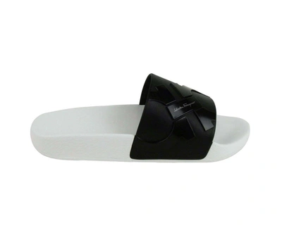 Shop Ferragamo Men's Dante Rubber Slide Sandal In Black