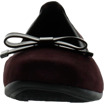 Shop Unstructured By Clarks Un Darcey Bow Womens Suede Dressy Ballet Flats In Black