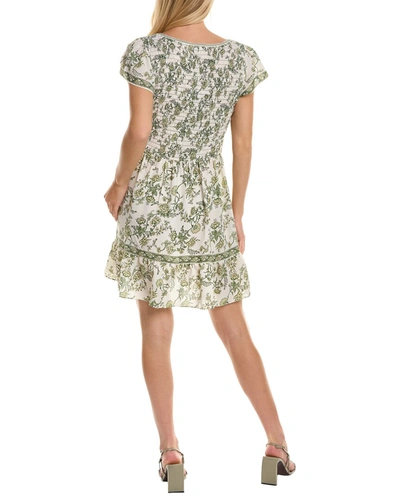 Shop Max Studio Flutter Sleeve Smocked Dress In Green