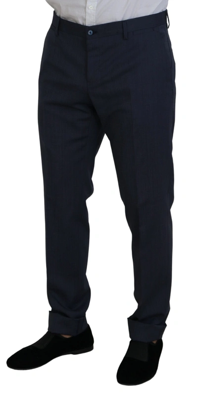 Shop Dolce & Gabbana Elegant Blue Martini Men's Slim Fit Men's Suit