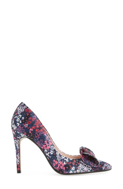 Shop Ted Baker Zafiina Ditsy Floral Pointed Toe Pump In Navy
