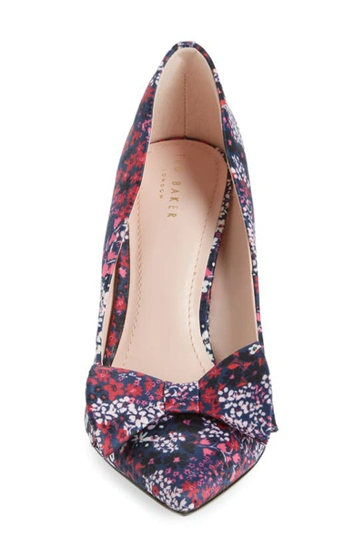 Ted Baker Zafiina Ditsy Floral Pointed Toe Pump In Navy