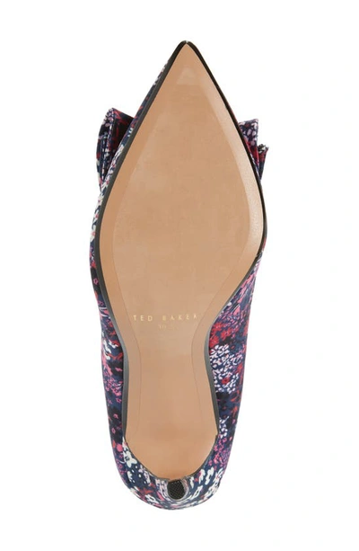 Ted Baker Zafiina Ditsy Floral Pointed Toe Pump In Navy