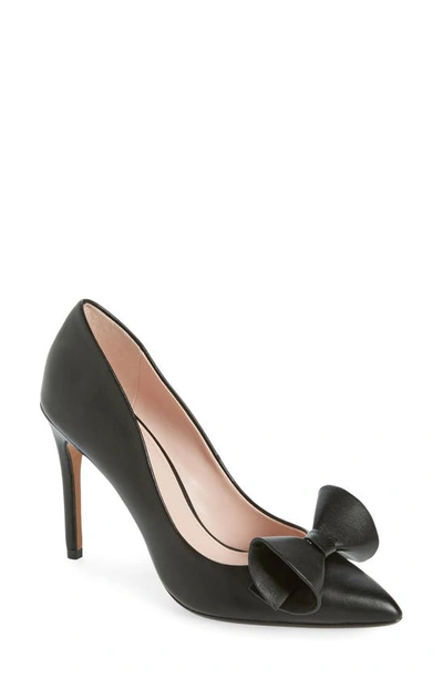 Shop Ted Baker Zafili Bow Pointed Toe Pump In Black