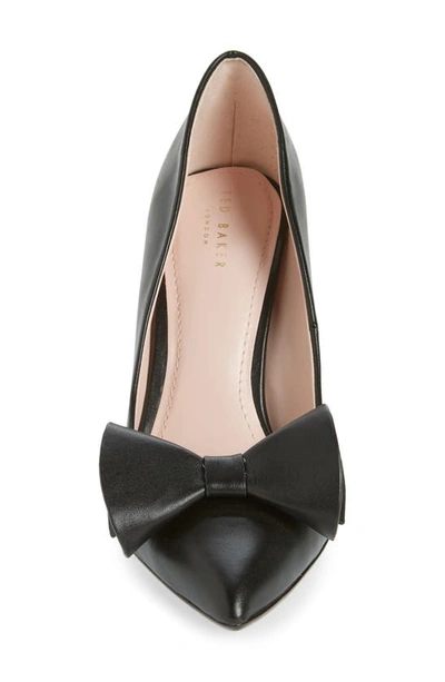 Shop Ted Baker Zafili Bow Pointed Toe Pump In Black