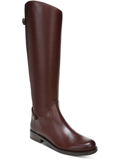 Shop Sam Edelman Mikala Womens Leather Riding Knee-high Boots In Brown