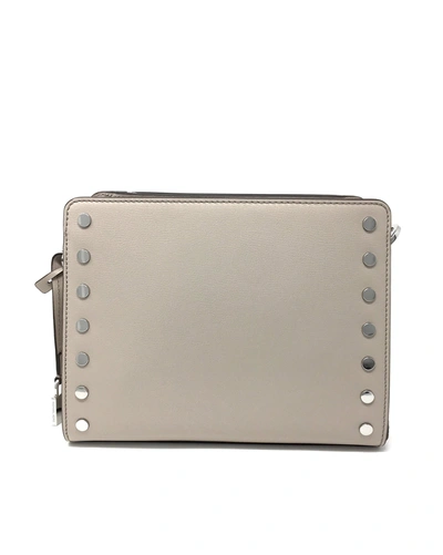 Michael Kors Sylvie Stud Messenger Ag In White