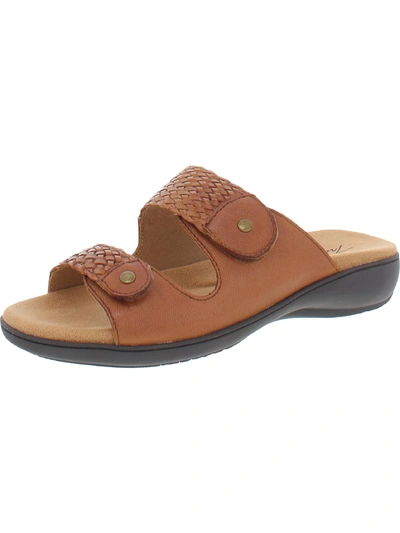 Shop Trotters Terri Womens Leather Cushion Insole Footbed Sandals In Brown
