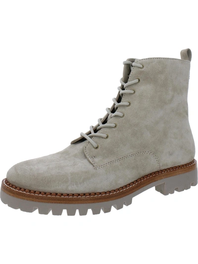 VINCE CABRIA LUG WOMENS ZIPPER WATER REPELLENT COMBAT & LACE-UP BOOTS 