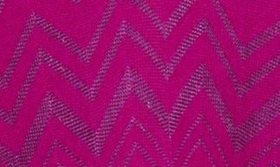Shop Missoni Chevron V-neck Wool Blend Sweater In Purple Wine