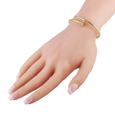 Shop Cartier Juste Un Clou 18k Yellow Gold 0.58ct Diamond Bracelet Size 16