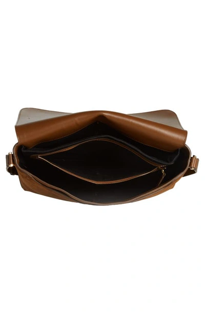 Tom Ford Men's Medium Suede & Leather Messenger Bag In Cigar