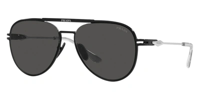 Shop Prada Men's Pr-54zs-1bo5s0 Fashion 57mm Matte Black Sunglasses