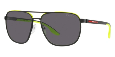 Shop Prada Men's Ps-50ys-17g01v Linea Rossa 62mm Matte Black Sunglasses