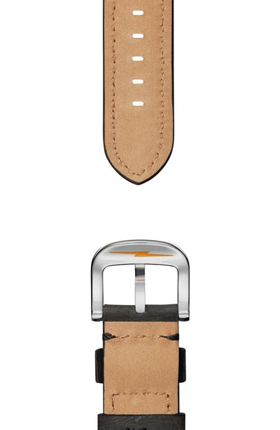 Shop Shinola Interchangeable Leather Watch Strap, 22mm In Cattail