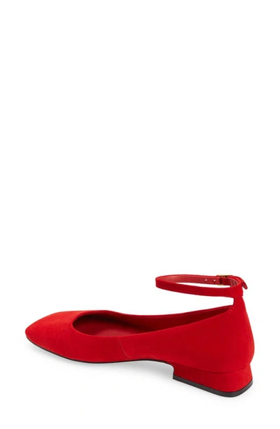 Shop Jeffrey Campbell Envious Ankle Strap Pump In Red Suede
