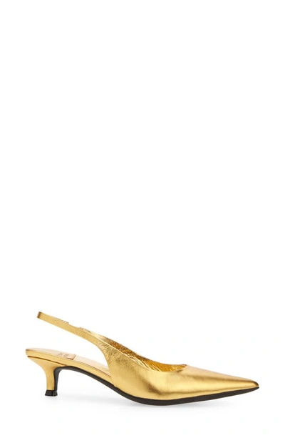 Shop Jeffrey Campbell Persona Slingback Pump In Gold