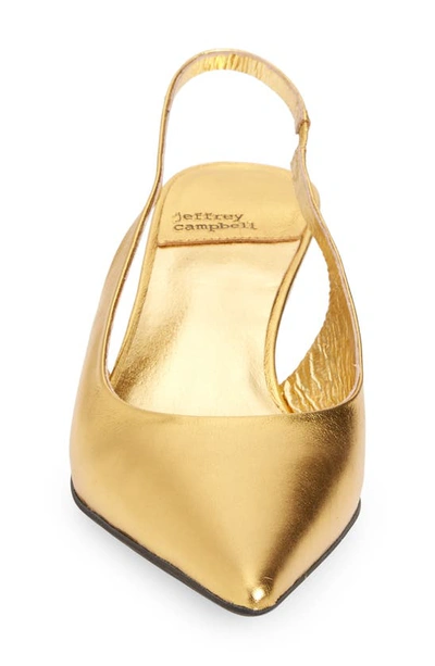 Shop Jeffrey Campbell Persona Slingback Pump In Gold