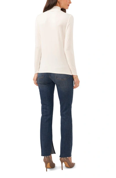 Vince Camuto Mock Neck Blouse In New Ivory