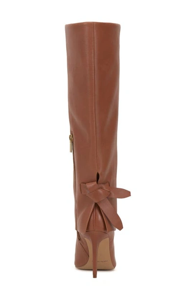 Shop Vince Camuto Kammitie Foldover Pointed Toe Knee High Boot In Maple