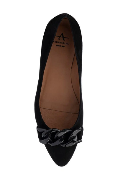 Shop Aquatalia Palina Weatherproof Ballerina Flat In Black