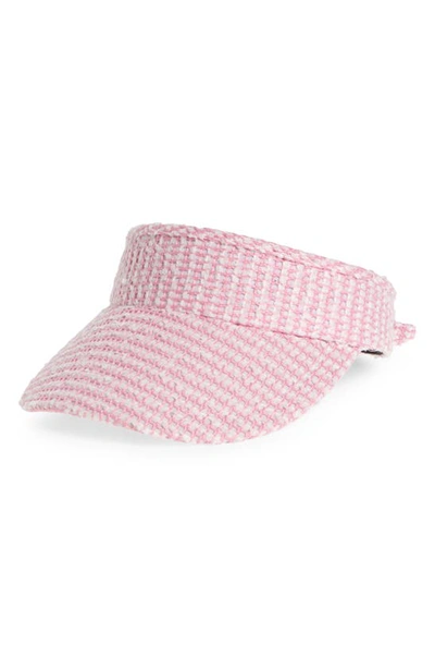 Shop Lele Sadoughi Bow Tie Visor In Shell Pink