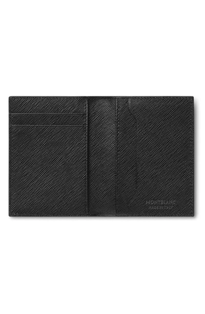 Shop Montblanc Sartorial Leather Bifold Card Holder In Black