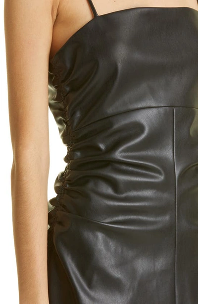 Shop Proenza Schouler White Label Faux Leather A-line Dress In Black