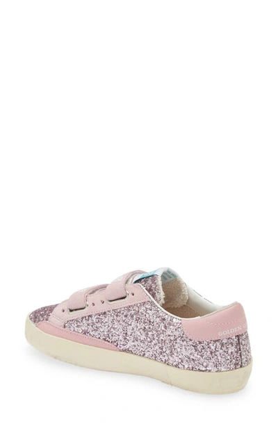 Shop Golden Goose Kids' Old School Glitter Low Top Sneaker In Lilac/ White/ Pink