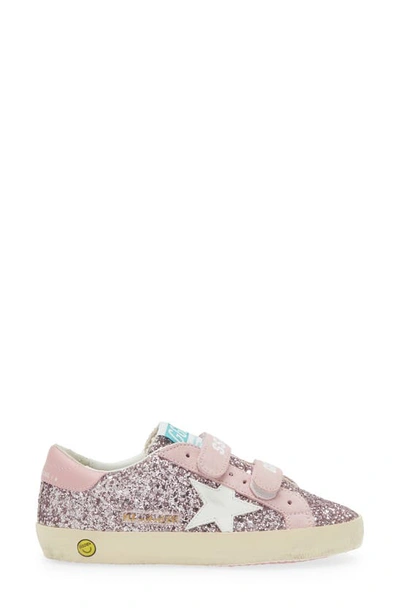 Shop Golden Goose Kids' Old School Glitter Low Top Sneaker In Lilac/ White/ Pink
